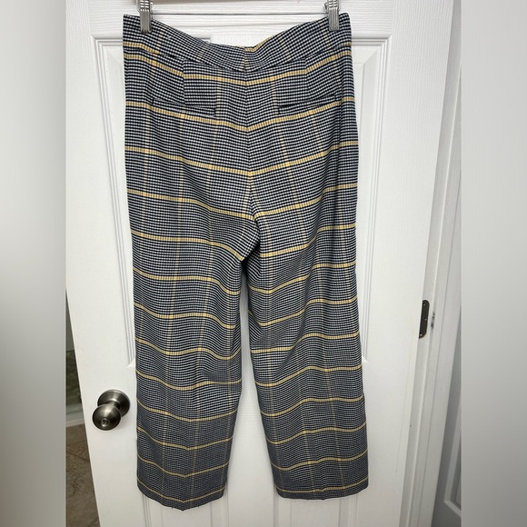 Ann Taylor Factory Plaid Trousers in Navy and Yellow - Picture 4 of 4